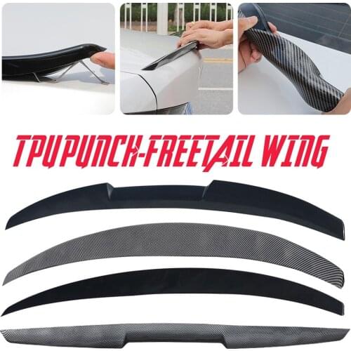 1.2MUniversal Car Trunk Spoiler Lip Carbon Fiber Decoration Car Styling Trunk Spoiler Wing Car Modified Sports Tail withAdhesive