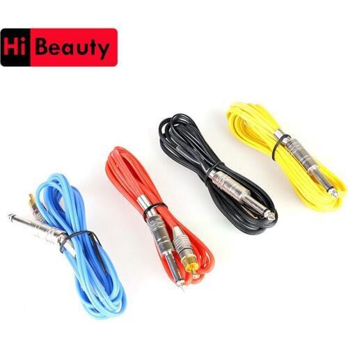 1pc Top Quality Professional Rubber Silicone RCA Tattoo Clip Cord Wire Cable For Power Supply Tattoo Machine Accessories