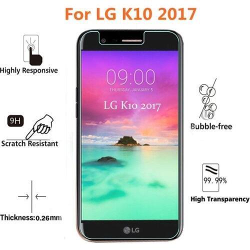 2.5D Tempered Glass For LG K10 2017 High Quality Protective Film Explosion-proof Screen Protector for LG X400 M250N