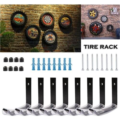 8Pcs Motor Car Wall Parking Clamp Rack Tyre Holder Mountain Road Bicycle MTB Bike Storage Rack Cycling Tire Support Stand Mount