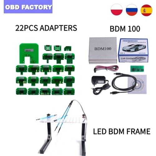 22PCS BDM Adapters BDM Frame Testing for BDM100 Fgtech Chip Tunning with BDM Frame Master CMD ECU Programming Tool LED BDM Frame