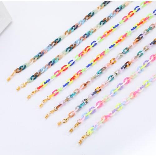 Teamer Acrylic Glasses Chain Mix Color Sunglasses Chain Women Anti Slip Reading Eyewears Accessories Mask Holder Necklace Cords