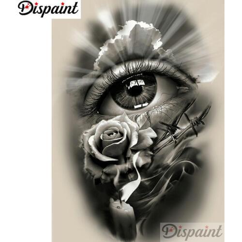 Dispaint Diamond Painting "Eye tears landscape"Cross Stitch Custom Photo Diamond Embroidery Square Round Drill Home Decor A27620