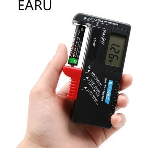 1pc BT-168D Digital Battery Capacitance Diagnostic Tool Battery Tester LCD Display Check AAA AA Button Cell Universal Tester