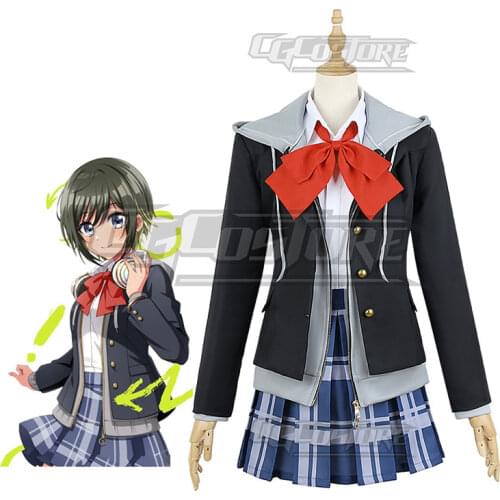 D4DJ Happy Around! Akashi maho Cosplay Costume Uniform Dresses Christmas Halloween Free shipping CG1125WZP