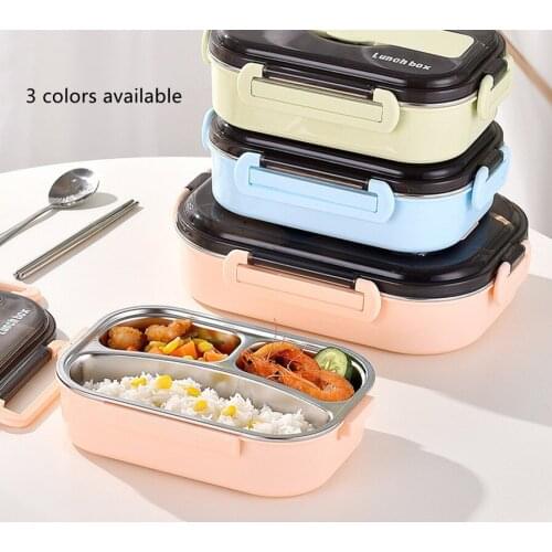 304 stainless steel insulated lunch box food box with compartment tableware leak-proof lunch box food box office worker student