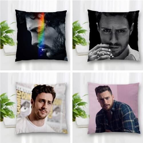 Hot Sale Custom Decorative Pillowcase Aaron Taylor-Johnson Square Zippered Pillow Cover Best Nice Gift 20X20cm 35X35cm 40x40cm