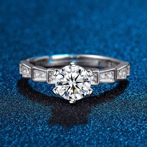 Rings for women sterling silver 925 moissanite sterling silver rings engagement wedding ring for women jewelry retro jewellery