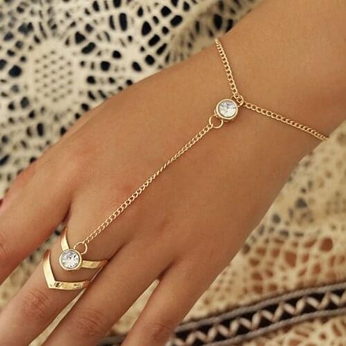 Crystal Ring Knuckle Ring Female Bohemian Jewelry Gifts Love Ring Twist Finger Ring New Style Vintage Gold Star Moon Rings Set