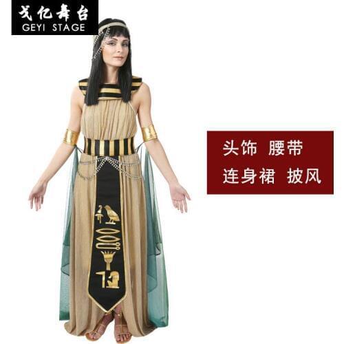 Halloween Costumes Ancient Egyptian Pharaoh King Empress Queen Cleopatra Costume Cosplay Clothing Men Women