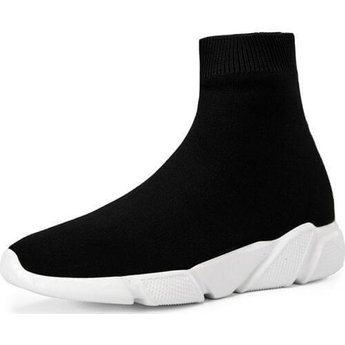2019 New Mens Shoes Stretch Sock Shoes Couple Flats Fashion Women Casual Shoe Elastic Sneakers Shoes Outdoor Female Loafers