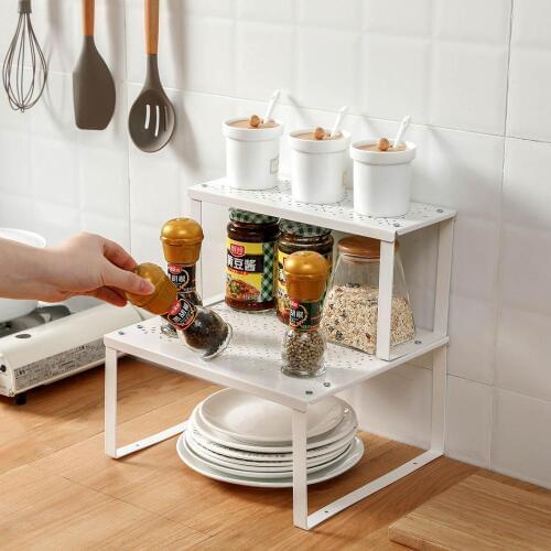 Carbon Steel Kitchen Storage Shelf Kitchen Spice Rack Sink Organizer Dish Rack Drainer Spice Jars Holder Tableware Storage Rack