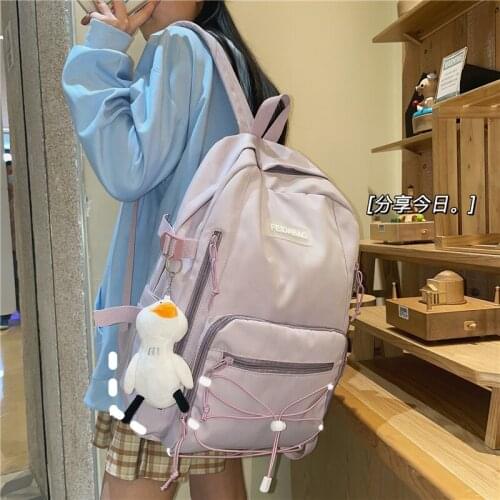 Summer School Bag Waterproof Cute Backpack Nylon Female Harajuku College Lady Kawaii Backpacks Fashion Book Girl Bags Student