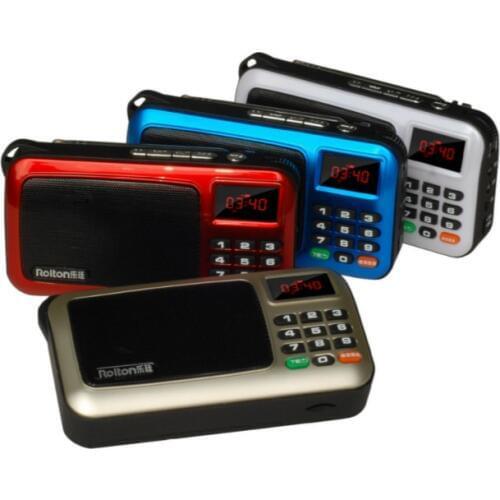 Mini Portable Radio elderly Handled Digital FM USB TF MP3 Speaker with LED display