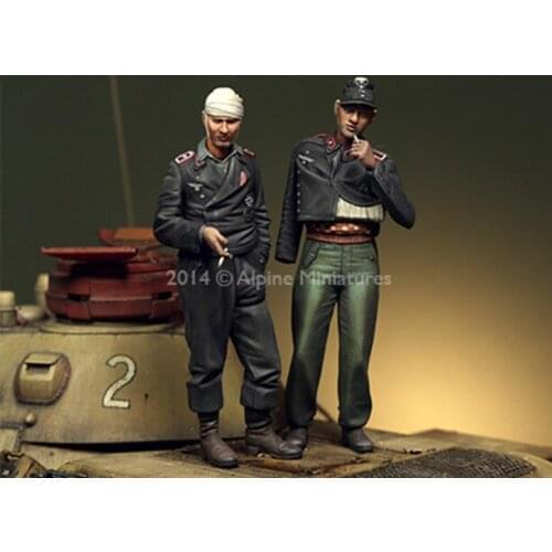 1/35 Scale Models German armored force 2 Historical WWii Figure resin Free Shipping