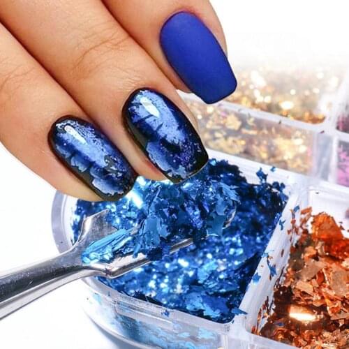 Nail Foil Sticker Easy to Apply Manicure Foil Decal Shiny Texture Lightweight Beautiful Nail Art Accessories Sequins Foil