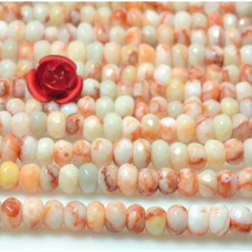 Natural Red Banded Jasper Faceted Rondelle Loose Beads Wholesale Gemstones Semi Precious Stones Bracelet Necklace Jewelry Making