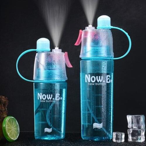 New 600ML 4 Colors Solid Plastic Spray Cool Summer Sport Water Bottle Portable Plastic Bike Bicycle Shaker My Water Bottles