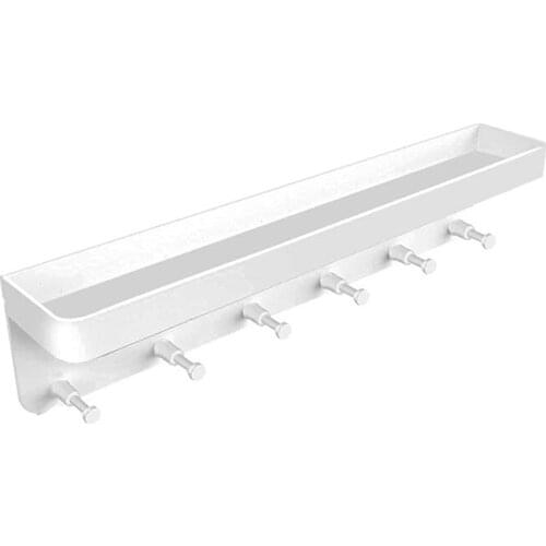 New Key Holder, Key Rack, Key Organizer, Hook Rail With Shelf, Wall Organizer With 6 Hooks Suitable For Kitchen And Office