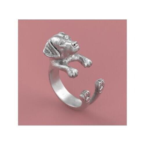 Drop shipping-3D Retro Labrador Retriever Ring