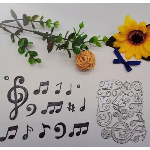 98*77mm Set of Music Notes New Metal Cutting Dies for DIY Scrapbooking Photo Album Embossing Paper Card