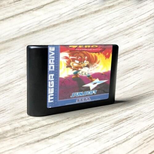 Zero the Kamikaze Squirrel - EUR Label Flashkit MD Electroless Gold PCB Card for Sega Genesis Megadrive Video Game Console