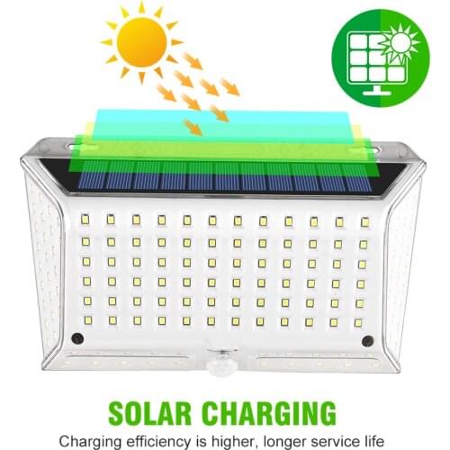 142 LED Solar Light Outdoor Solar Lamp with Motion Sensor Solar Powered Sunlight Spotlights for Garden Decoration Wall Lamp