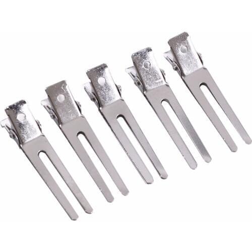 36 pcs 45mm Double Prong Alligator Hair Clips Flat Metal Boutique Hairpins with No Teeth for DIY Hair Styling Accessory