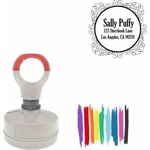 Bbloop Braided Celtic Design Round Pre-Inked Laser-Cut Address Stamp