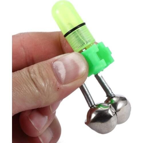 1/5/10 Pcs Plastic Rod Tip Clamp Fishing Pole Fish Bite Lure Alarm Twin Bell Ring Clip