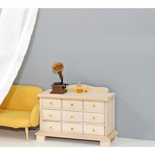 1:12 Scale Doll House Miniature Wooden Cabinet Furniture Supplies Decor