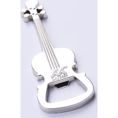 100pcs Originality Wedding Party Favor Violin Metal Bottle Opener Portable Kitchen Tool LX7920