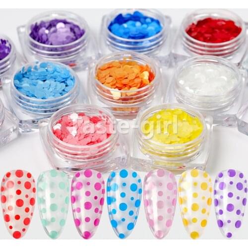 12 Makaron colors nail glitter sequins for nail art tips decorations decals fake nails accessoires manicure supplies tool
