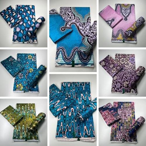 Most Popular Fashion African Golden Wax Print Ankara Guarunteed Tissu Wax 6yards 100% Cotton Real African Fabric