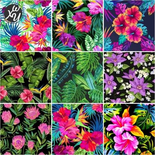 Diamond Painting Colorful Flowers Diamond Mosaic Cross Stitch Kits Floral Diamond Art Diy Full Diamond Embroidery for Home Decor