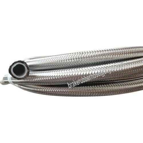 AN8-8AN-08-AN-8-STAINLESS-STEEL-BRAIDED-PTFE-HOSE-OIL-FUEL-BRAKE-LINE-E85 1M