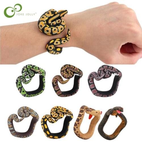 1/2/4pcs Snake Python Bracelet Jokes Toys Simulation Animal model Figure Plastic Prank Gift Kids Educational Children Toys ZXH