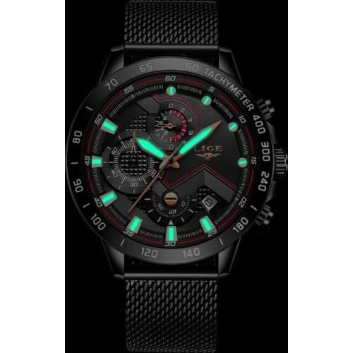 Montre Homme 2020 LIGE New Classic Business Quartz Watch Mens Watches Top Brand Luxury Mesh Belt Wristwatch Waterproof Clock+Box