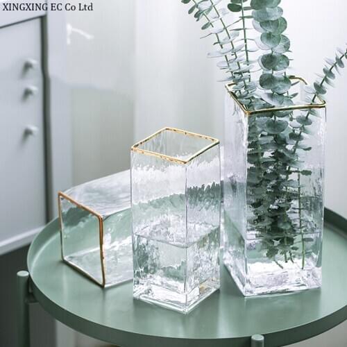 Vase Decoration Living Room Flower Arrangement Glass Bottle Nordic Transparent Simple Light Luxury Water Flower Decoration