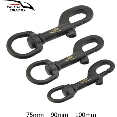KEEP DIVING 75/90/100MM 316 Stainless Steel Bolt Snap Hook Clip Diving Hook BCD Accessories Diving Equipment