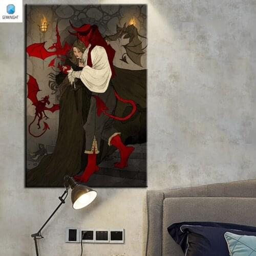 Diy oil painting Dark fairy tale digital paint by numbers modern coloring by numbers modular painting for decor home