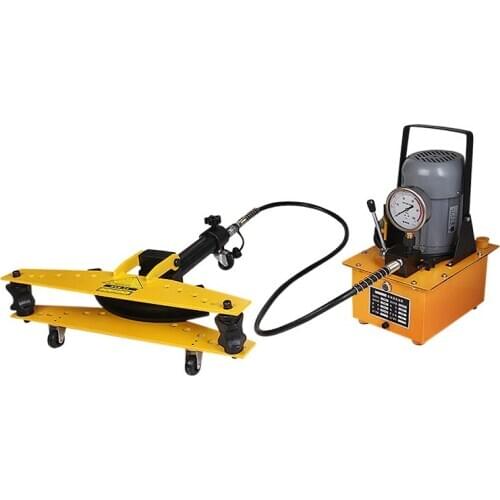 10Ton Electric hydraulic pipe bender with pump, stainless gas water iron tube welded seamless bending hydraulic tool