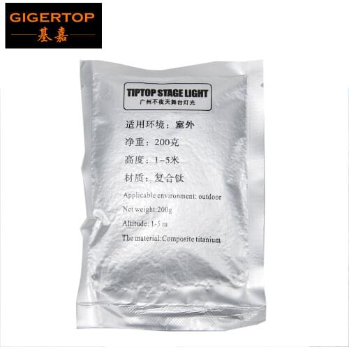 Gigertop Wedding Smokeless Sparkular Fireworks Fountain Powder Silver Color Bag 200g Jet 4-5m Remote Control China Supplier