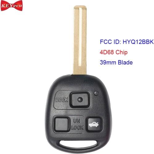 KEYECU for Lexus LS430 2001-2006 SC430 2002-2010 Remote Car Key Fob HYQ12BBK 4D68 Chip 39mm Blade