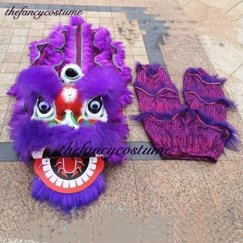 Chinese Lion Dance Mascot Costume For Children 5-12 Age Cartoon Family Props Outfit Dress Party Carnival Festivall