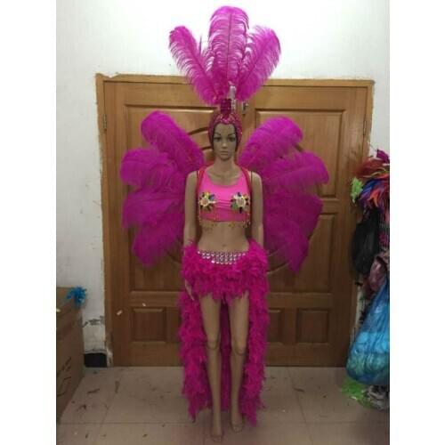 Latin dance Samba accessories Fashion exquisite headdress feathers Delicate dance shows accessories