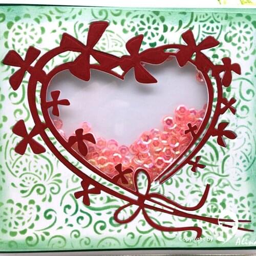 Alinacutle Metal Cutting Dies Cut Flower Heart Frame Scrapbook Paper Craft Shaker Card Album Knife mold Art Cutter