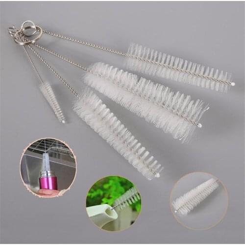 4pcs/set Nylon Kettle Bottle Cup Brush Set Baby Bottle Nipple Brushs Cleaning Cup Brush Kit Kettle Cleaning Bottle Brush