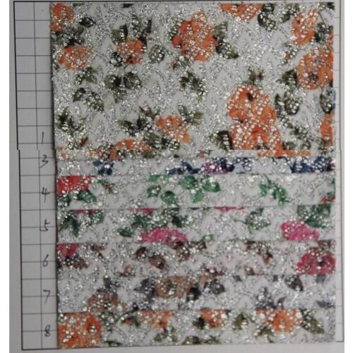 New decarion fabric special diamond flowers faux PVC leather material factory wholesale special leather fabric quality