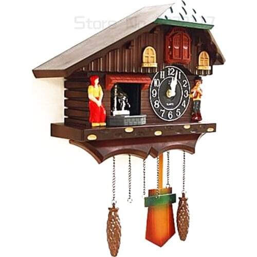 New Wall Clock Cuckoo Clock Out The Window Timekeeping Swing Wall-Watch Living Room Modern Creative Simple Bird Clock Cuckoo